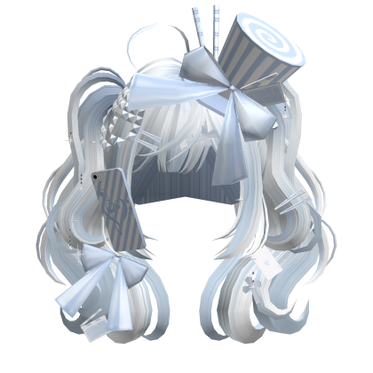 Wavy Anime Magician Pigtails (Sky Blue) Roblox item