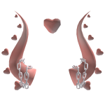 Red Heart Horns with Chains