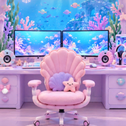Cute Mermaid Gaming Room Background