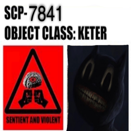 Cartoon Cat SCP Lable Roblox decal