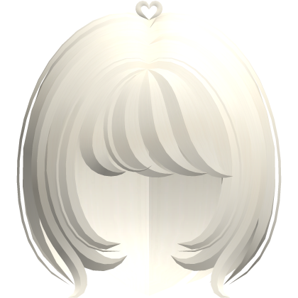 ꒰ ୨୧ ꒱ cute fluffy bob with heart in blonde