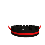 Black Red Horned Crown