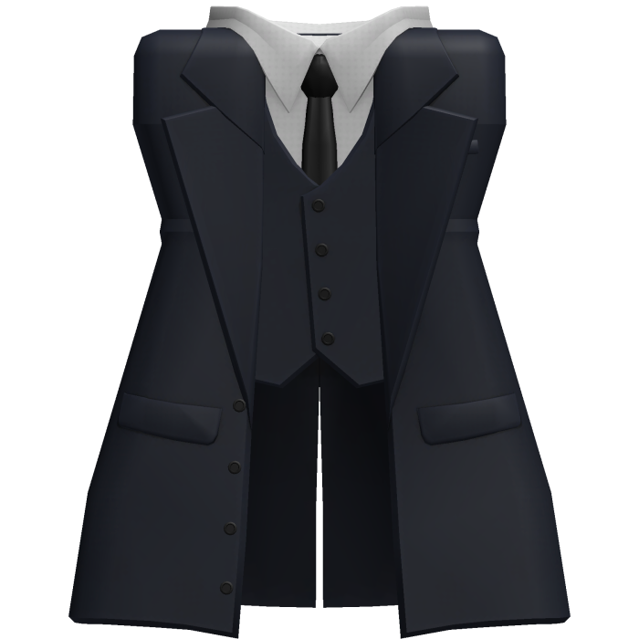 Navy Blue Long coat with White Suit | Vest R6 Girl
