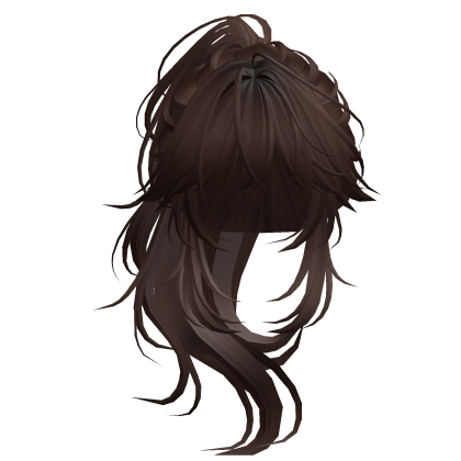 Wolfcut Anime Layered Ponytail Silky Brown