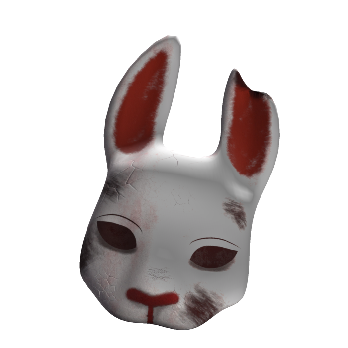 Bloody Gothic Bunny Side Mask - Hollow Bunny