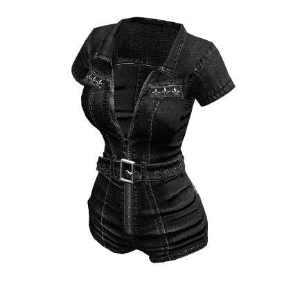 ★y2k Denim zipper lomper Black★ thumbnail