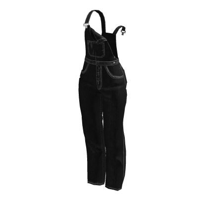 Black Off Shoulder Overalls