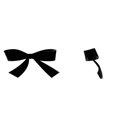 ୨୧ | Black cute dainty doll hair bows front Roblox item