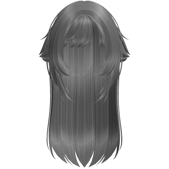 ✚ Layered Wispy Catgirl Anime Hair in Grey