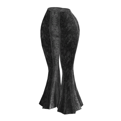 Flared / forbidden black-grey pants thumbnail