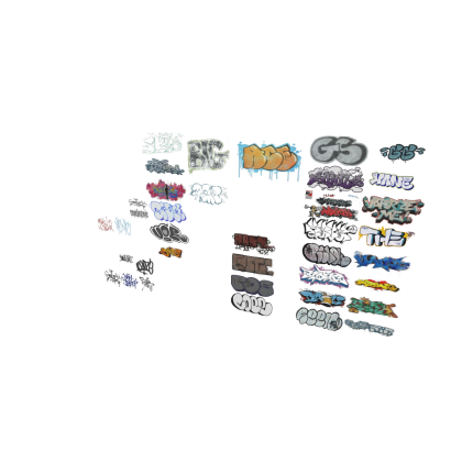 Realistic Graffiti Decoration Pack