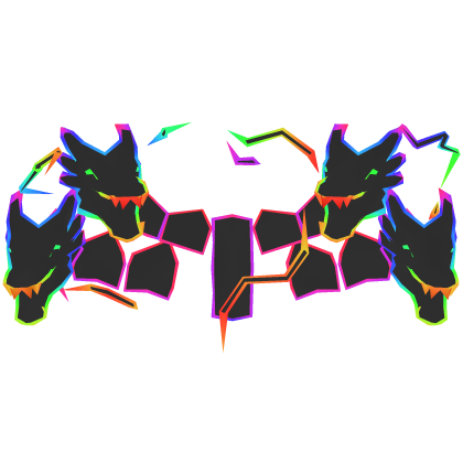 Cartoony Lightning Dragons Rainbow