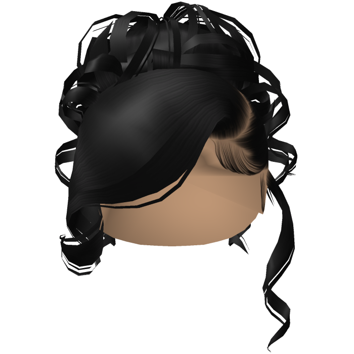 Side Swept Curly Updo [Black]