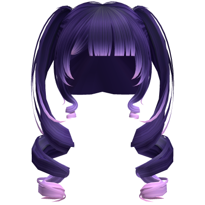Dolly Long Curled Pigtails (Galaxy Purple)