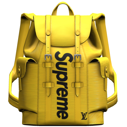 (1.0) Yellow Supreme LV Exclusive Backpack