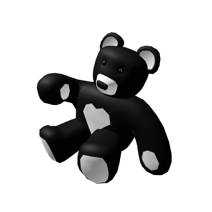 Black and White Heart Bear