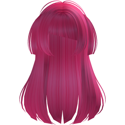 Hot Pink Long Doll Hair with Mini Pigtails
