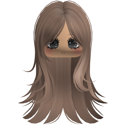 Basic Soft Hair w Cute Lashes Face Milktea Roblox item