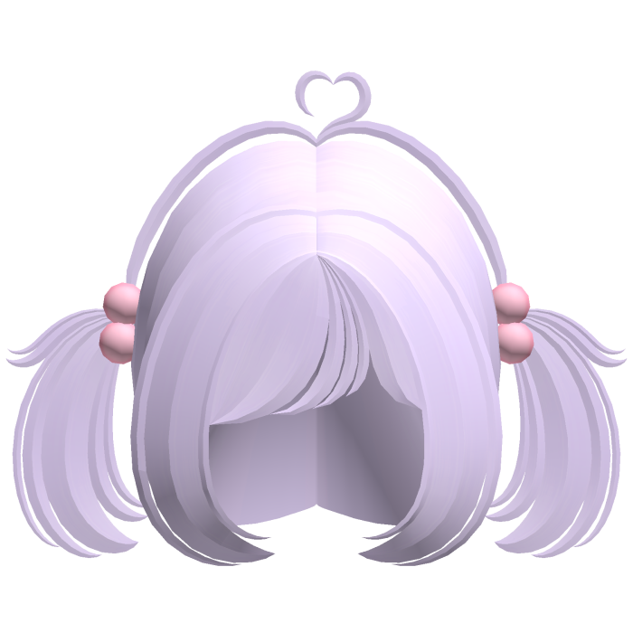 ♡ adorable moe heart cowlick pigtails light purple