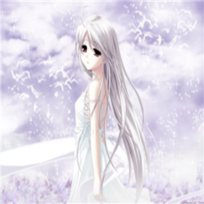 White haired anime girl Roblox decal