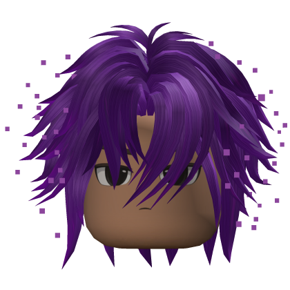 Layered Anime Hair w/ Sparkles (Purple)