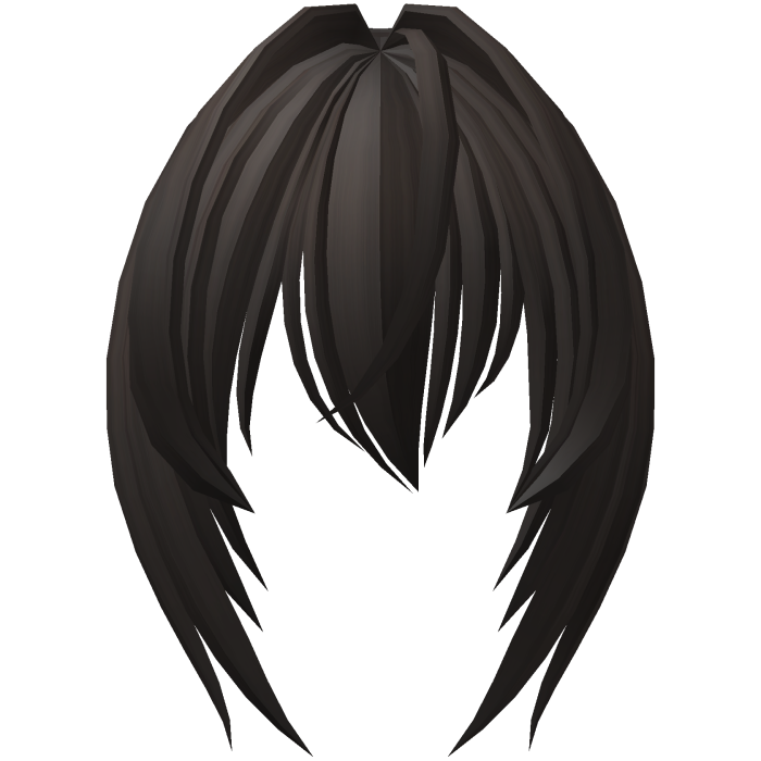 long moe bangs with hair vents in dark brown