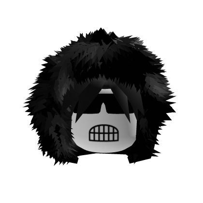 Dashie Black Fur Hoodie w/ Grillz and Glasses Roblox item
