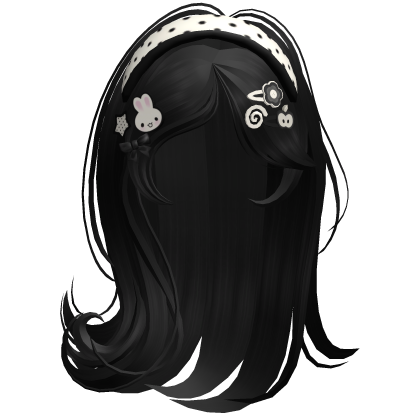 ♡ Igari Polka Dot Bunny Girl w/ Charms (Black)