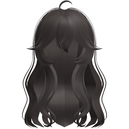 dark ash long wavy wispy cute shoujo hair