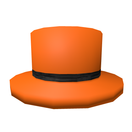Orange Black Banded Top Hat