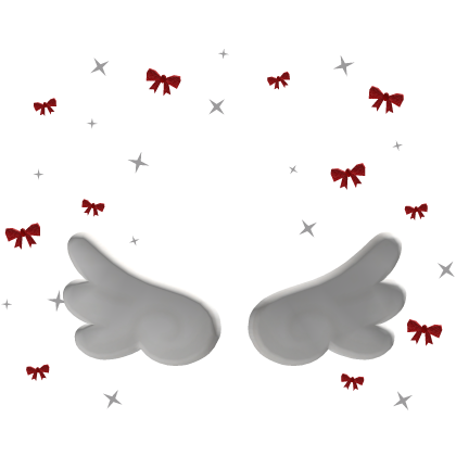 Cute Red Bows Aura with Wings