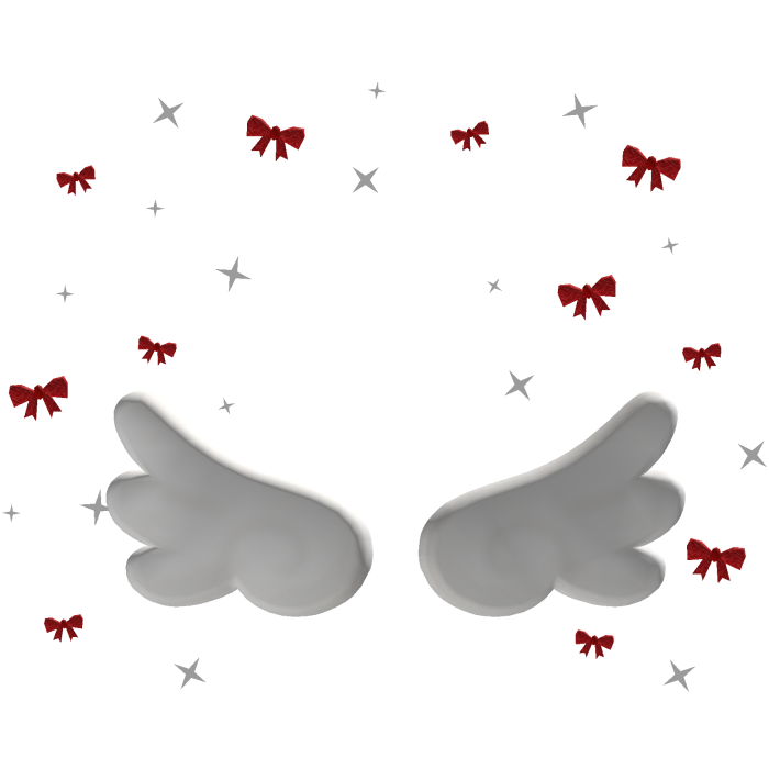 Cute Red Bows Aura with Wings