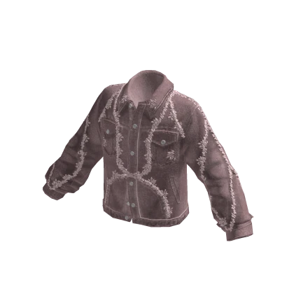 Y2K Distressed Frayed Denim Jacket (Pink) | Roblox Item - Rolimon's