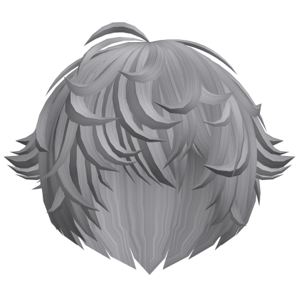 grey emo moe vkei messy anime hair with tufts Roblox item