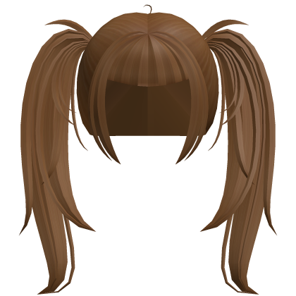 alt y2k messy straight pigtails in ginger