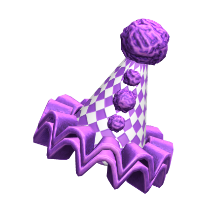 Purple Clown Party Hat