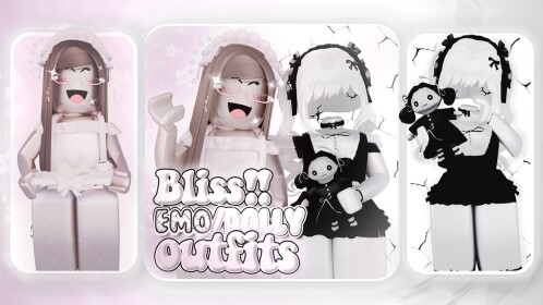 [NEW🖤] Bliss!! Emo & Dollete Girl Outfits