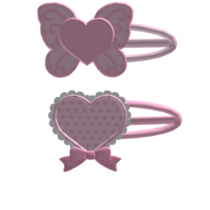 ♡ : cutesy butterfly heart clip