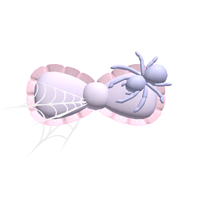 . ‿ ♡ cute crawly spider bow .ᐟ.ᐟ Roblox item