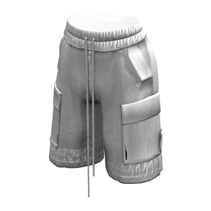 Cargo Denim Jorts White thumbnail