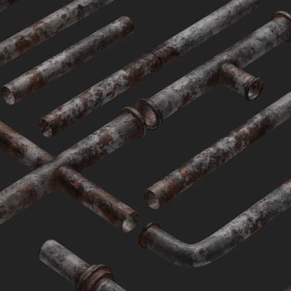 Realistic Rusty Pipes Pack