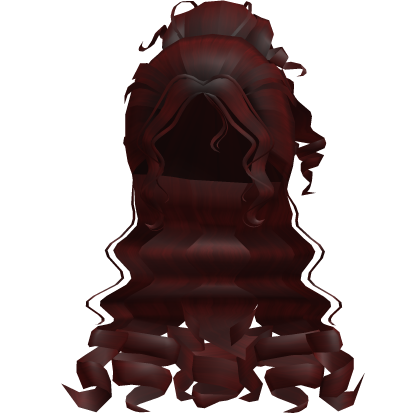 ♡ curly girly hair in red Roblox item