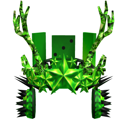 Green Star Crown + Antlers + Headphones