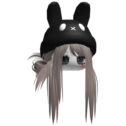 Moe Messy Girl Hair W/ Bunny Hat  Ash V2