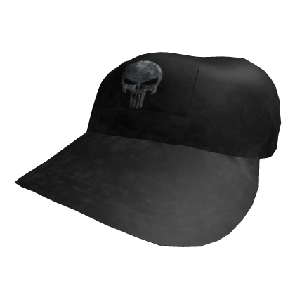 Distressed Black Out Tactical Punisher Trucker Cap Roblox item