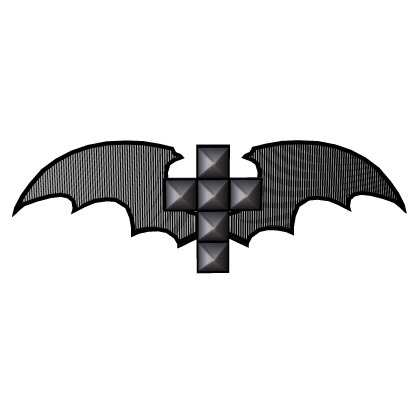 black & silver color changing bat wings hairclip Roblox item