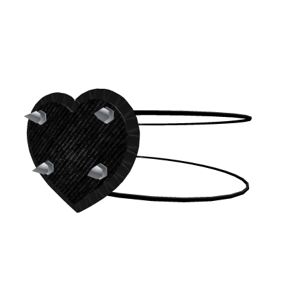 Black Gothic Studded Heart Eyepatch