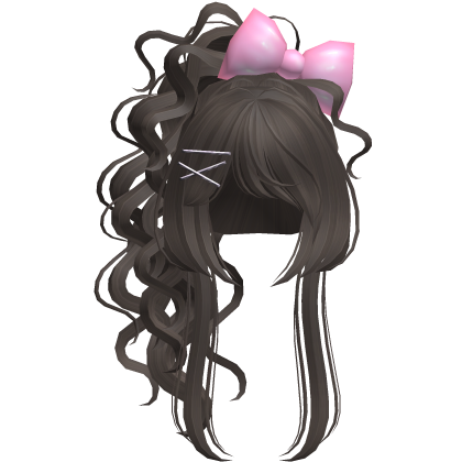 Elegant Curly Darling Bow Updo in Expresso Brown