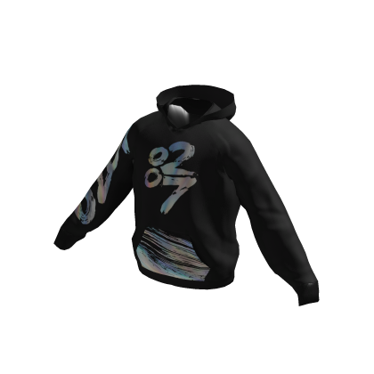 0207 Holographic Print Hoodie