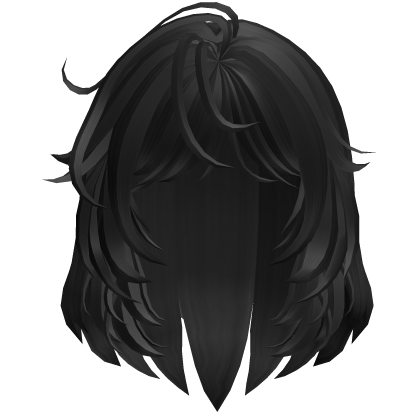 Layered Curtain Bob Hair - Black